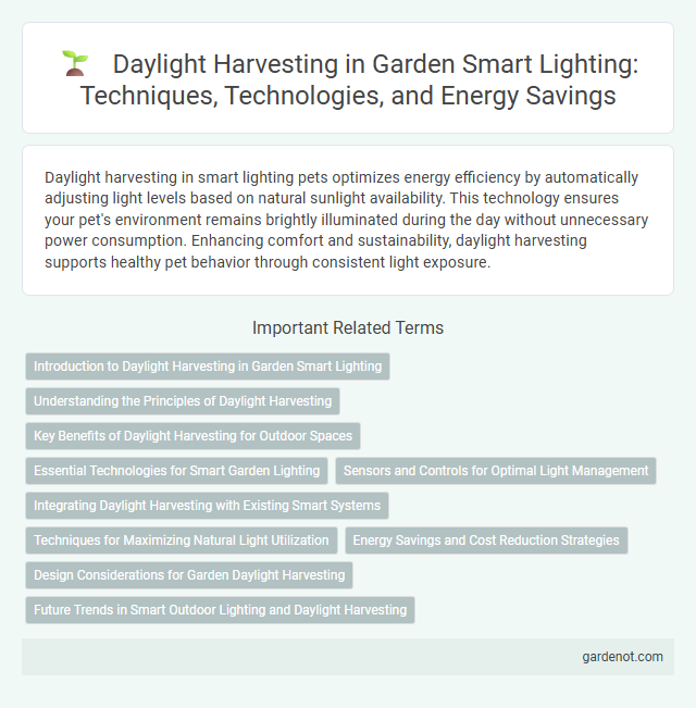Daylight Harvesting in Garden Smart Lighting: Techniques, Technologies, and Energy Savings