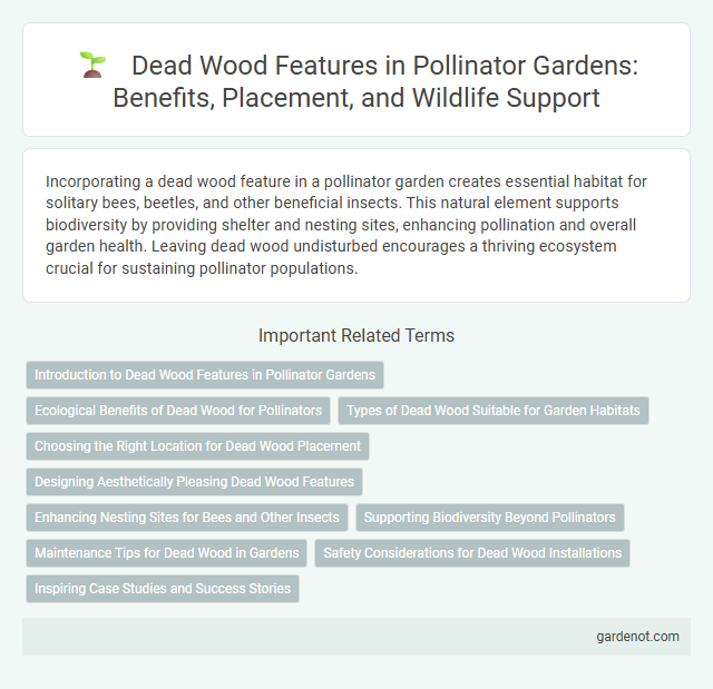 Dead Wood Features in Pollinator Gardens: Benefits, Placement, and Wildlife Support