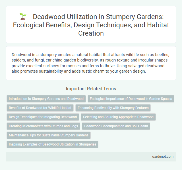 Deadwood Utilization in Stumpery Gardens: Ecological Benefits, Design Techniques, and Habitat Creation