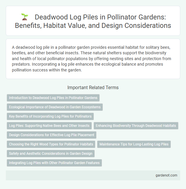 Deadwood Log Piles in Pollinator Gardens: Benefits, Habitat Value, and Design Considerations