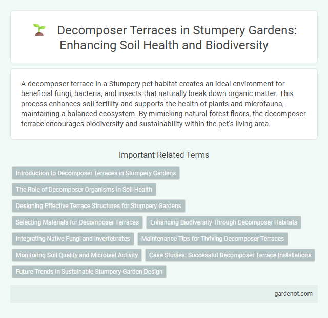 Decomposer Terraces in Stumpery Gardens: Enhancing Soil Health and Biodiversity