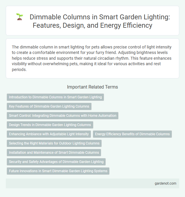 Dimmable Columns in Smart Garden Lighting: Features, Design, and Energy Efficiency