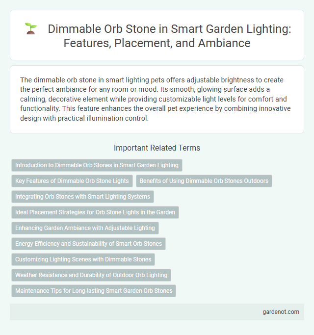 Dimmable Orb Stone in Smart Garden Lighting: Features, Placement, and Ambiance