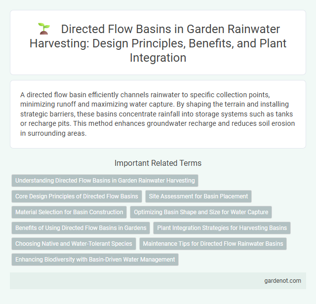 Directed Flow Basins in Garden Rainwater Harvesting: Design Principles, Benefits, and Plant Integration