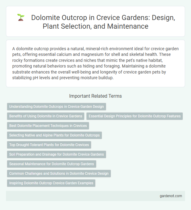 Dolomite Outcrop in Crevice Gardens: Design, Plant Selection, and Maintenance