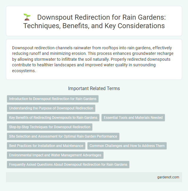 Downspout Redirection for Rain Gardens: Techniques, Benefits, and Key Considerations