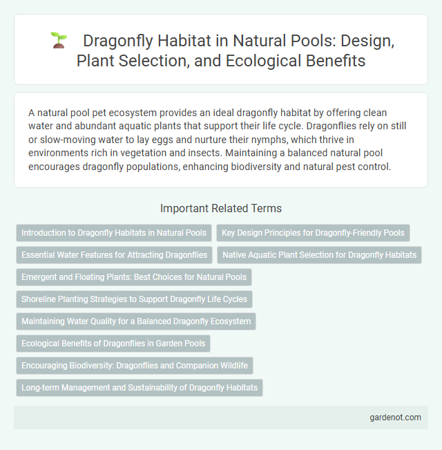 Dragonfly Habitat in Natural Pools: Design, Plant Selection, and Ecological Benefits