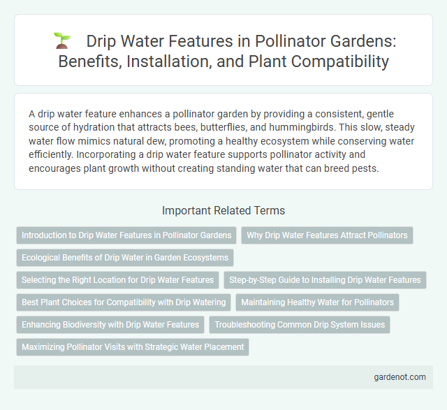 Drip Water Features in Pollinator Gardens: Benefits, Installation, and Plant Compatibility