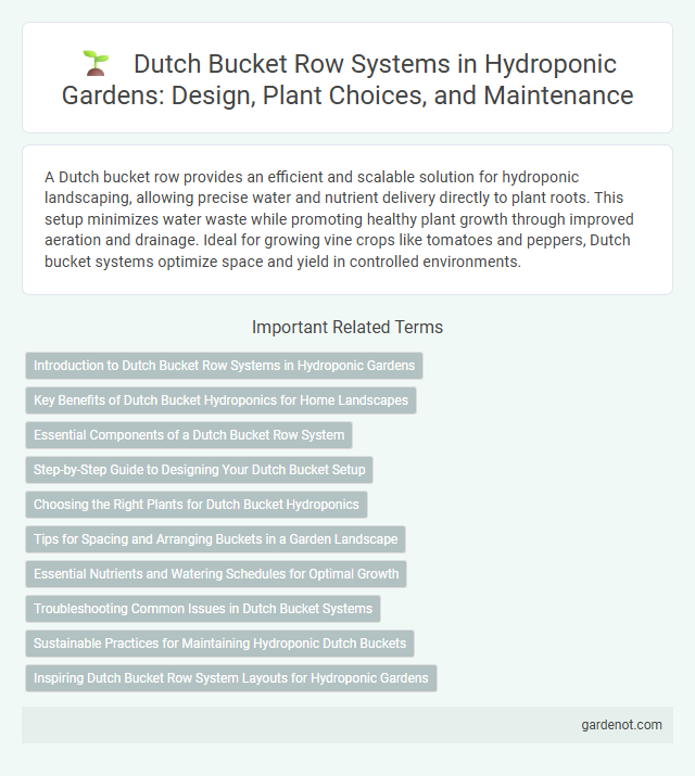 Dutch Bucket Row Systems in Hydroponic Gardens: Design, Plant Choices, and Maintenance