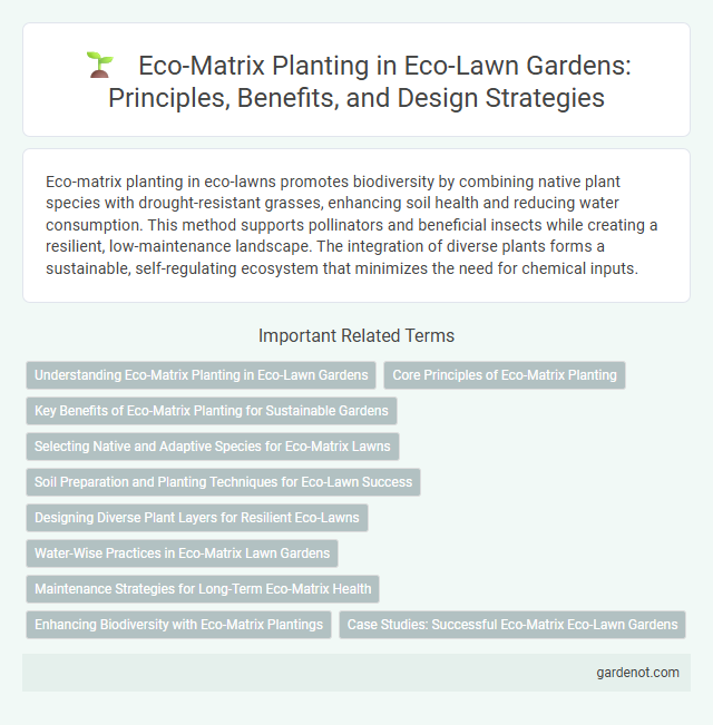 Eco-Matrix Planting in Eco-Lawn Gardens: Principles, Benefits, and Design Strategies