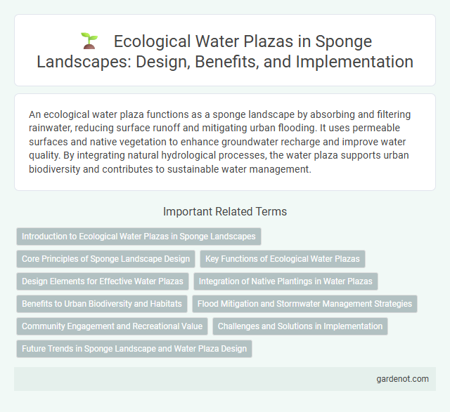 Ecological Water Plazas in Sponge Landscapes: Design, Benefits, and Implementation