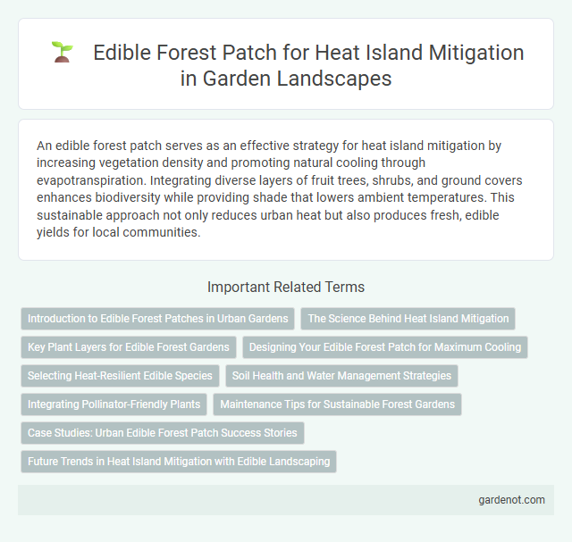 Edible Forest Patch for Heat Island Mitigation in Garden Landscapes