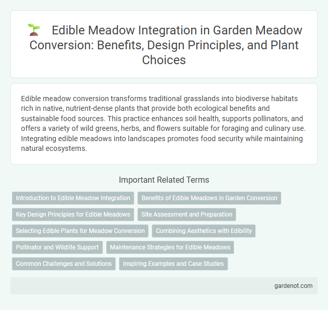 Edible Meadow Integration in Garden Meadow Conversion: Benefits, Design Principles, and Plant Choices