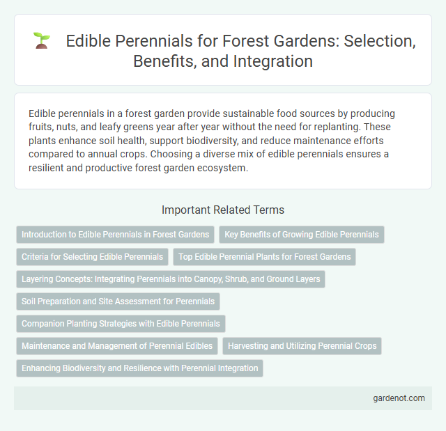 Edible Perennials for Forest Gardens: Selection, Benefits, and Integration