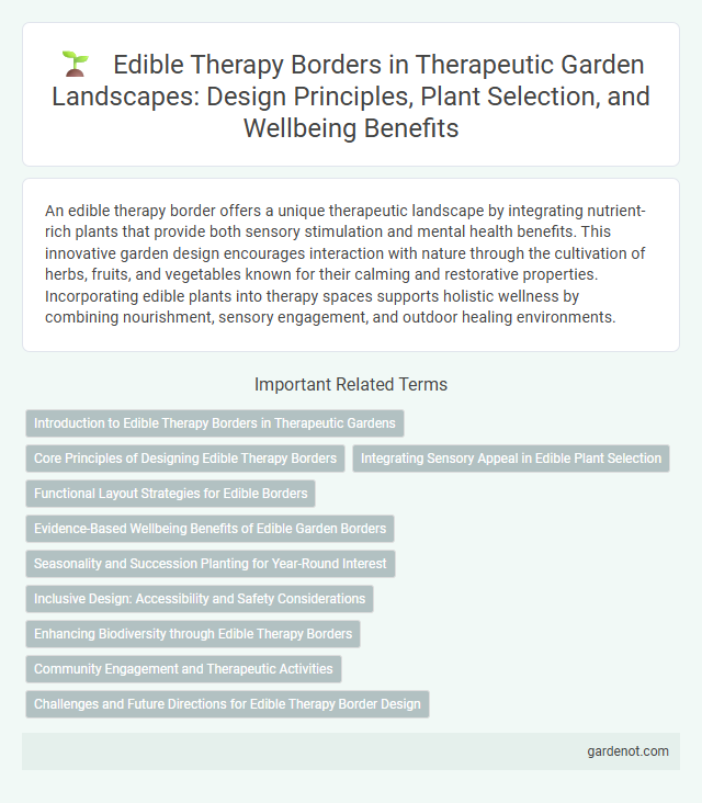 Edible Therapy Borders in Therapeutic Garden Landscapes: Design Principles, Plant Selection, and Wellbeing Benefits