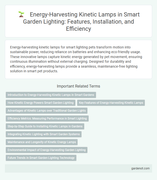 Energy-Harvesting Kinetic Lamps in Smart Garden Lighting: Features, Installation, and Efficiency
