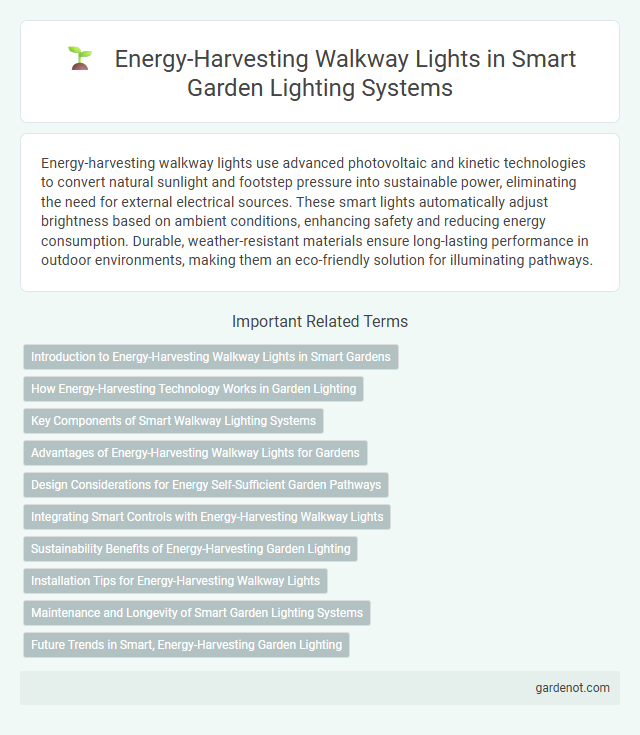 Energy-Harvesting Walkway Lights in Smart Garden Lighting Systems