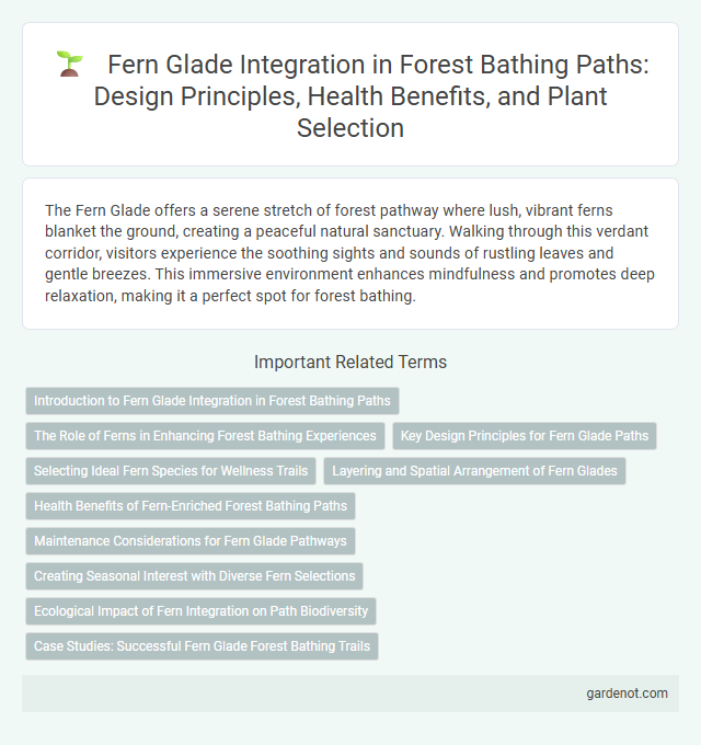 Fern Glade Integration in Forest Bathing Paths: Design Principles, Health Benefits, and Plant Selection