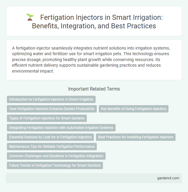 Fertigation Injectors in Smart Irrigation: Benefits, Integration, and Best Practices