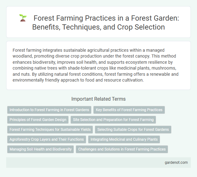 Forest Farming Practices in a Forest Garden: Benefits, Techniques, and Crop Selection