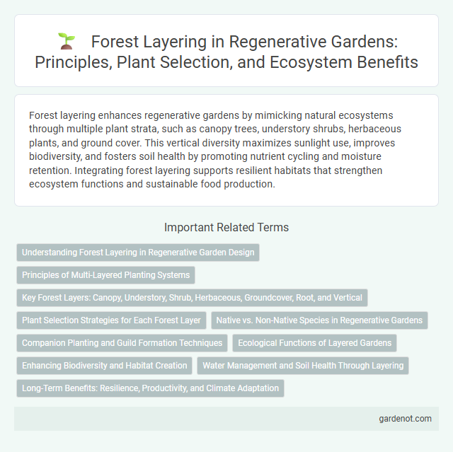 Forest Layering in Regenerative Gardens: Principles, Plant Selection, and Ecosystem Benefits