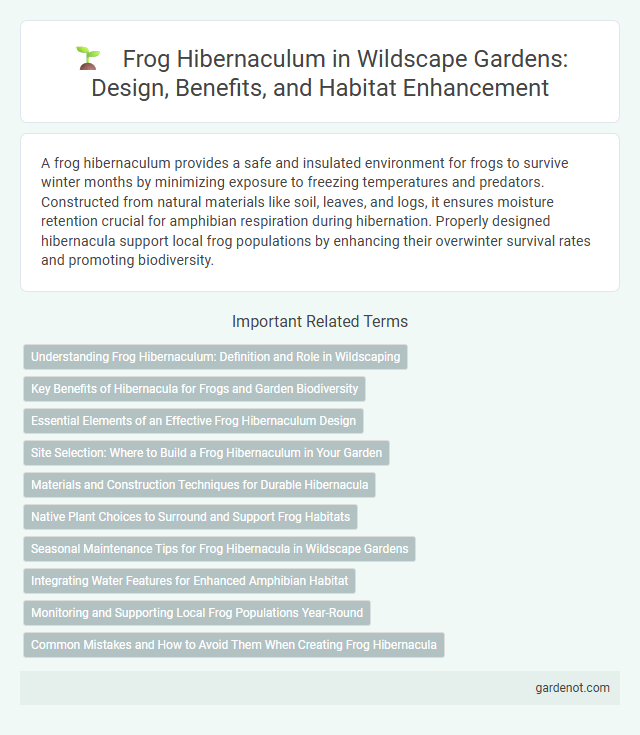 Frog Hibernaculum in Wildscape Gardens: Design, Benefits, and Habitat Enhancement