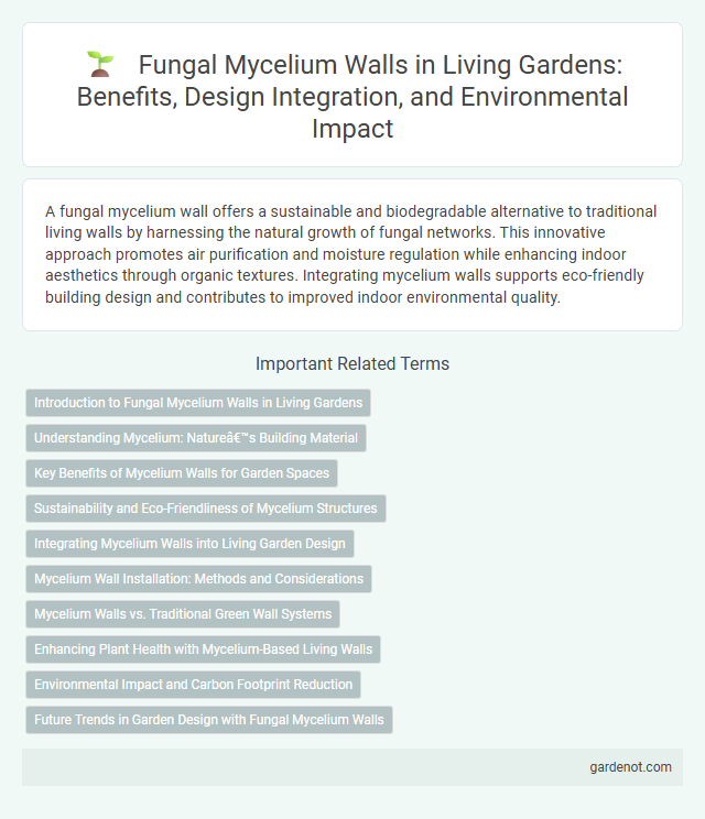 Fungal Mycelium Walls in Living Gardens: Benefits, Design Integration, and Environmental Impact