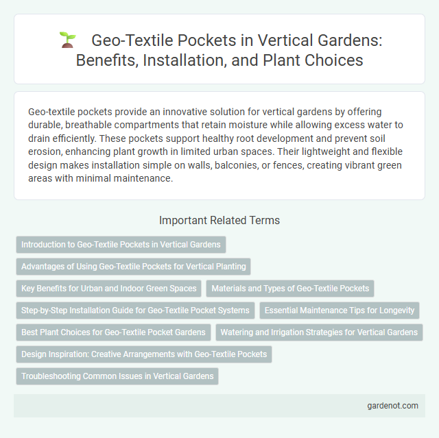 Geo-Textile Pockets in Vertical Gardens: Benefits, Installation, and Plant Choices