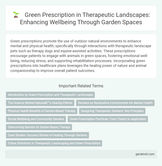 Green Prescription in Therapeutic Landscapes: Enhancing Wellbeing Through Garden Spaces