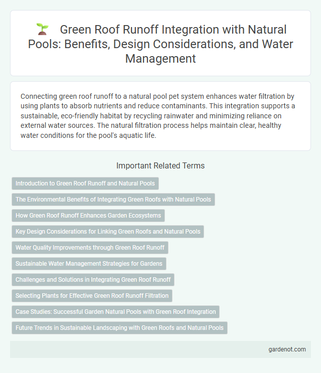 Green Roof Runoff Integration with Natural Pools: Benefits, Design Considerations, and Water Management