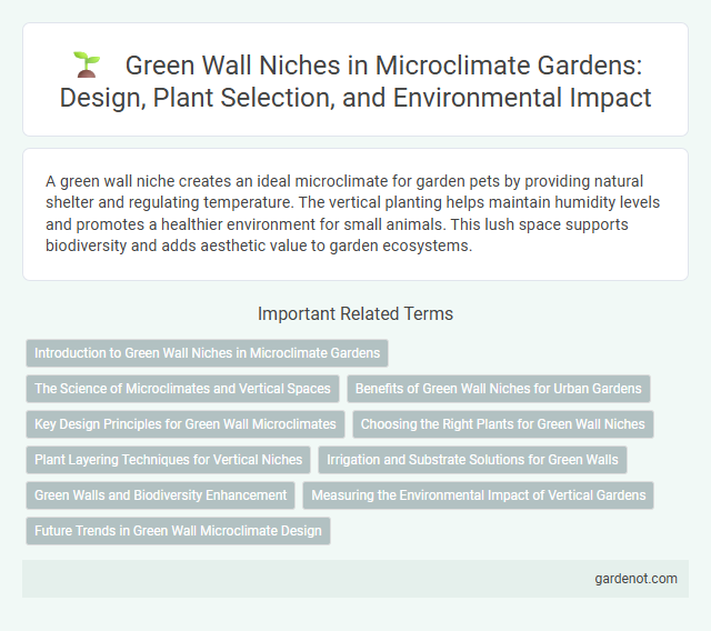 Green Wall Niches in Microclimate Gardens: Design, Plant Selection, and Environmental Impact
