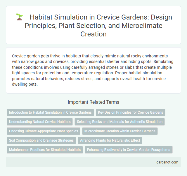 Habitat Simulation in Crevice Gardens: Design Principles, Plant Selection, and Microclimate Creation