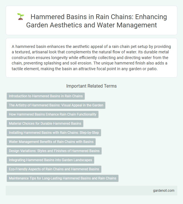Hammered Basins in Rain Chains: Enhancing Garden Aesthetics and Water Management
