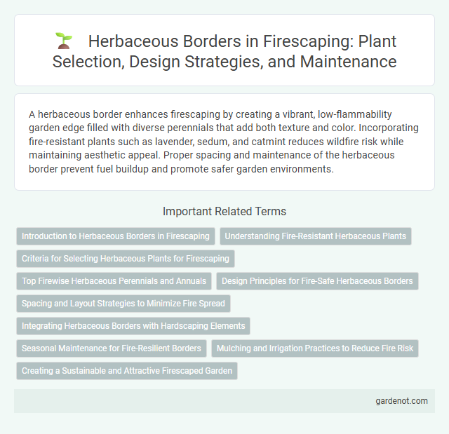 Herbaceous Borders in Firescaping: Plant Selection, Design Strategies, and Maintenance