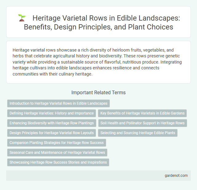 Heritage Varietal Rows in Edible Landscapes: Benefits, Design Principles, and Plant Choices