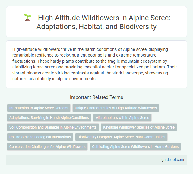 High-Altitude Wildflowers in Alpine Scree: Adaptations, Habitat, and Biodiversity
