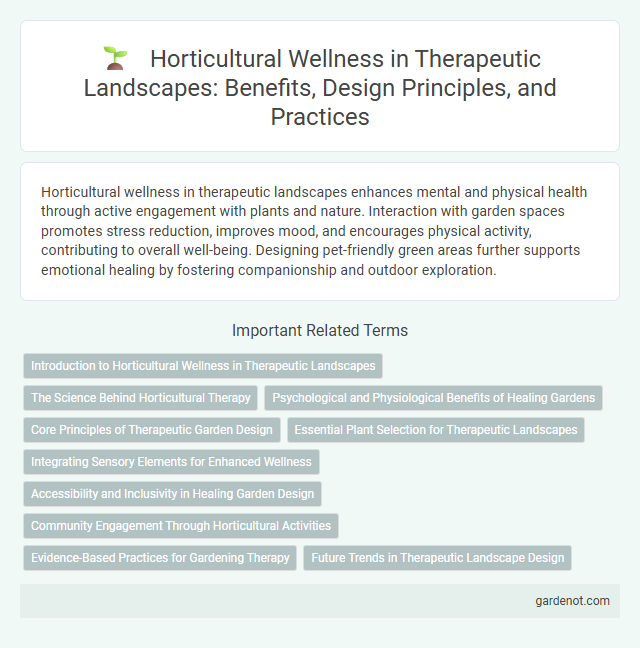 Horticultural Wellness in Therapeutic Landscapes: Benefits, Design Principles, and Practices