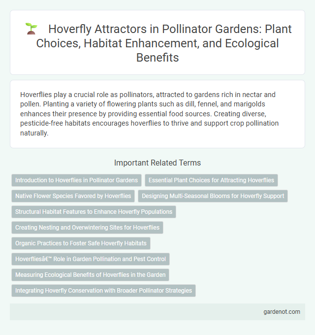 Hoverfly Attractors in Pollinator Gardens: Plant Choices, Habitat Enhancement, and Ecological Benefits