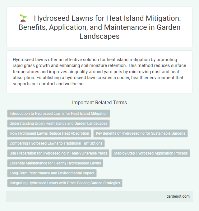 Hydroseed Lawns for Heat Island Mitigation: Benefits, Application, and Maintenance in Garden Landscapes