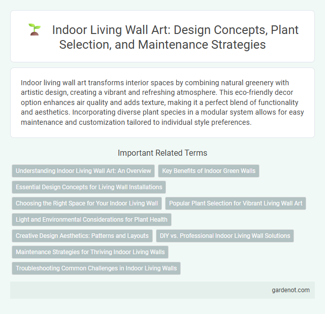 Indoor Living Wall Art: Design Concepts, Plant Selection, and Maintenance Strategies