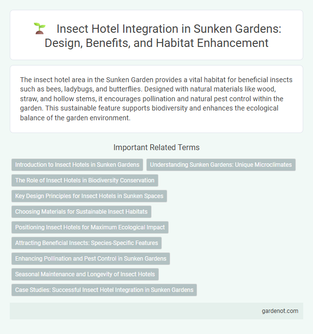 Insect Hotel Integration in Sunken Gardens: Design, Benefits, and Habitat Enhancement