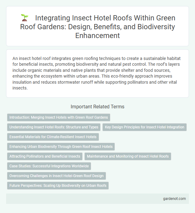 Integrating Insect Hotel Roofs Within Green Roof Gardens: Design, Benefits, and Biodiversity Enhancement