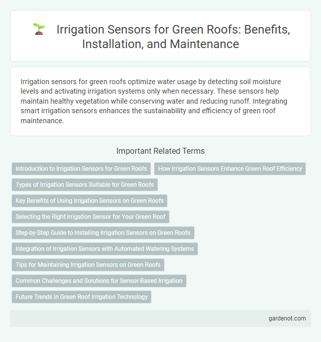 Irrigation Sensors for Green Roofs: Benefits, Installation, and Maintenance