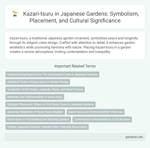 Kazari-tsuru in Japanese Gardens: Symbolism, Placement, and Cultural Significance