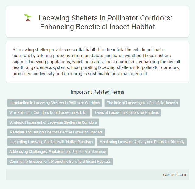 Lacewing Shelters in Pollinator Corridors: Enhancing Beneficial Insect Habitat