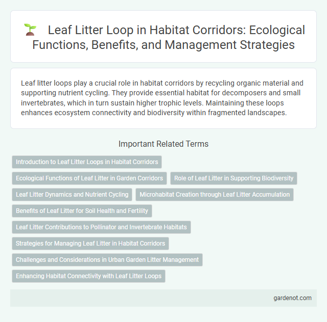 Leaf Litter Loop in Habitat Corridors: Ecological Functions, Benefits, and Management Strategies