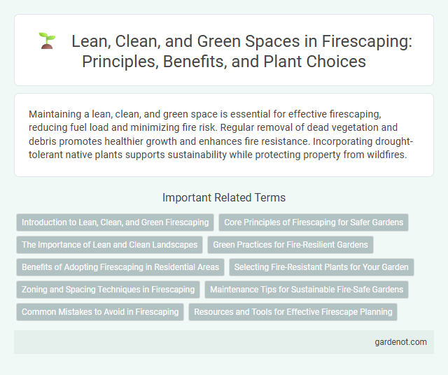 Lean, Clean, and Green Spaces in Firescaping: Principles, Benefits, and Plant Choices