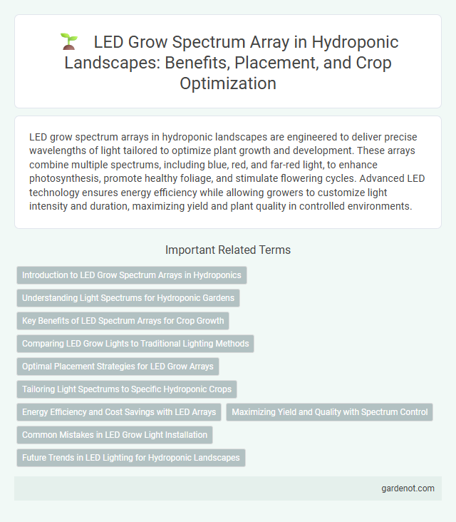 LED Grow Spectrum Array in Hydroponic Landscapes: Benefits, Placement, and Crop Optimization
