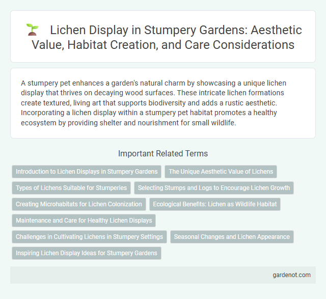 Lichen Display in Stumpery Gardens: Aesthetic Value, Habitat Creation, and Care Considerations