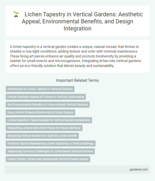 Lichen Tapestry in Vertical Gardens: Aesthetic Appeal, Environmental Benefits, and Design Integration